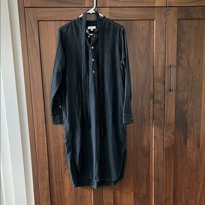 Billy Reid Black Longline Shirt Dress size small